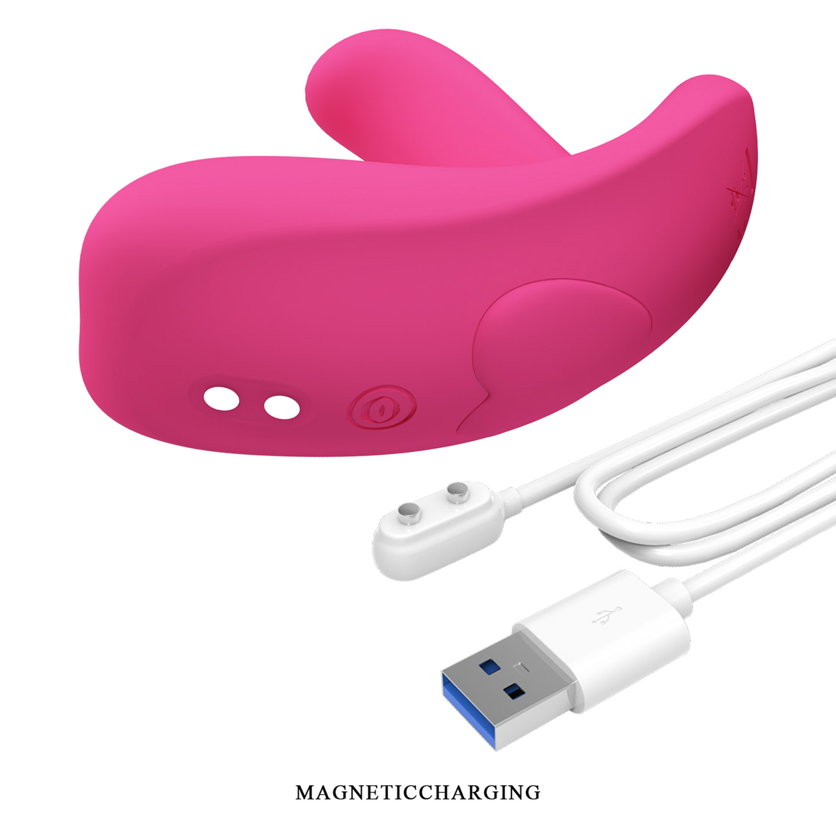 Pretty Love Hazelynn App-Controlled Vibrator Pink with USB charging cable and button controls.