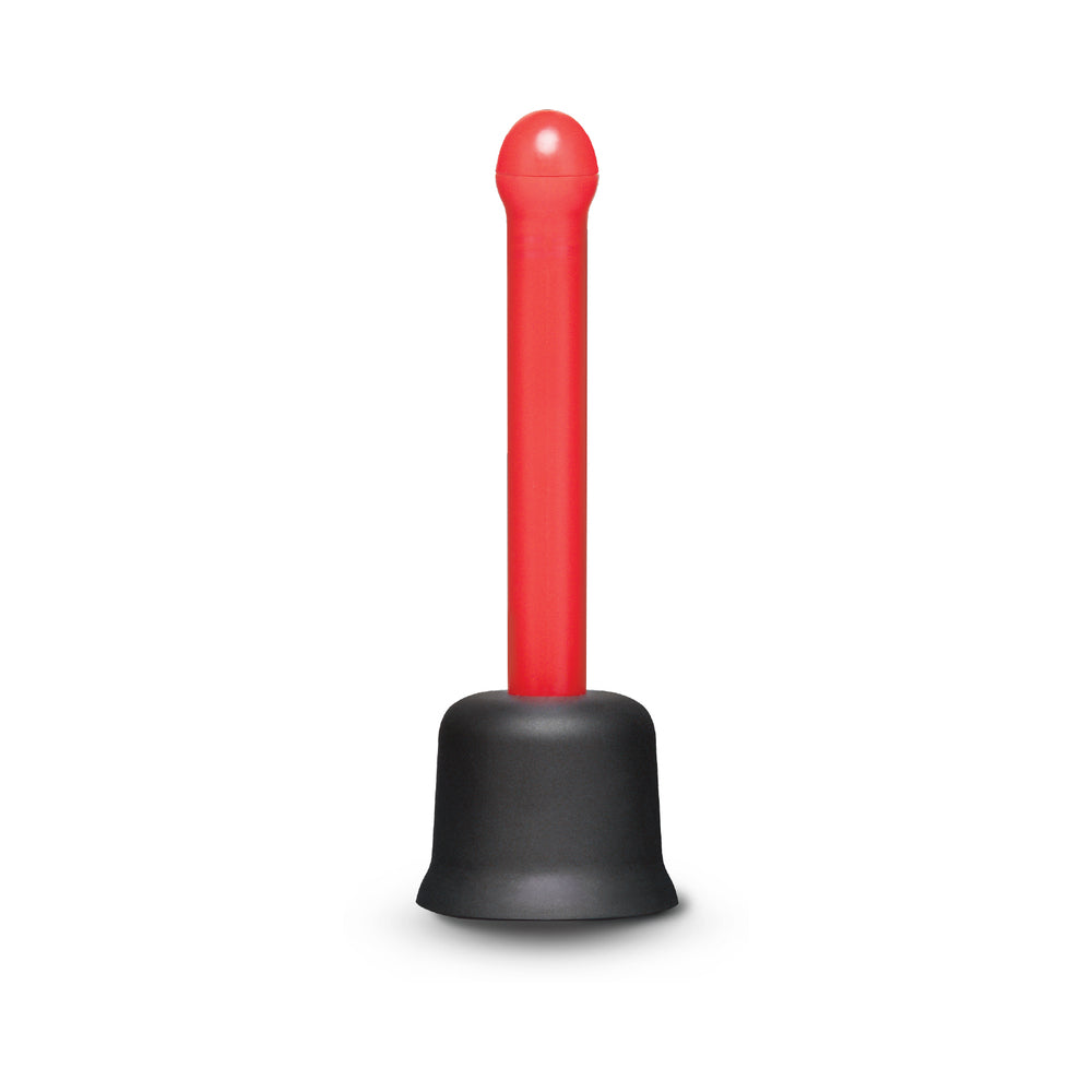 b-Vibe Essentials Mini Travel Enema Set 30 ml red nozzle and black base for portable anal hygiene.