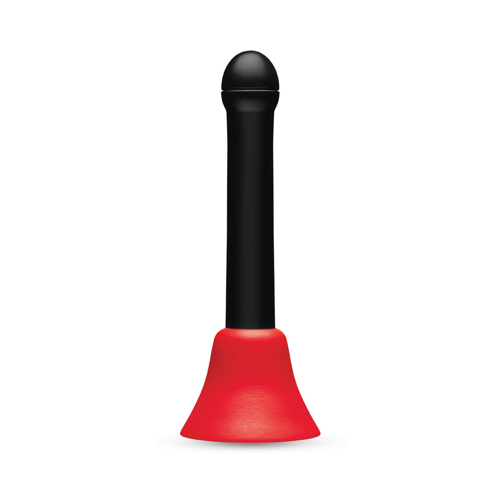 b-Vibe Essentials Hydrobulb Anal Douche 200 ml with a sleek black nozzle and red base for easy hygiene.
