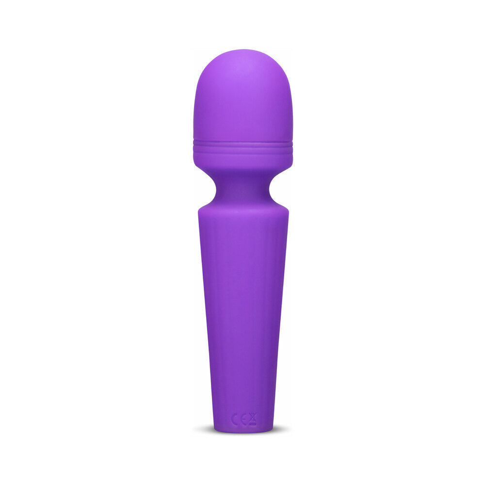 Together Glow On The Go Mini Wand Vibrator Purple in a sleek design with a soft silicone finish.