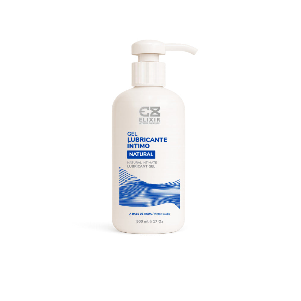 Elixir Natural Lubricant 17 Oz bottle with pump for intimate use, gentle and water-based formula.