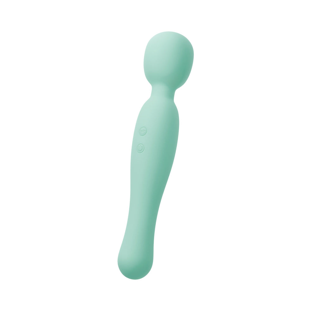 Blush Collection Amelia Massage Wand Seafoam in soft seafoam color, ergonomic design for G-spot and clitoral stimulation.