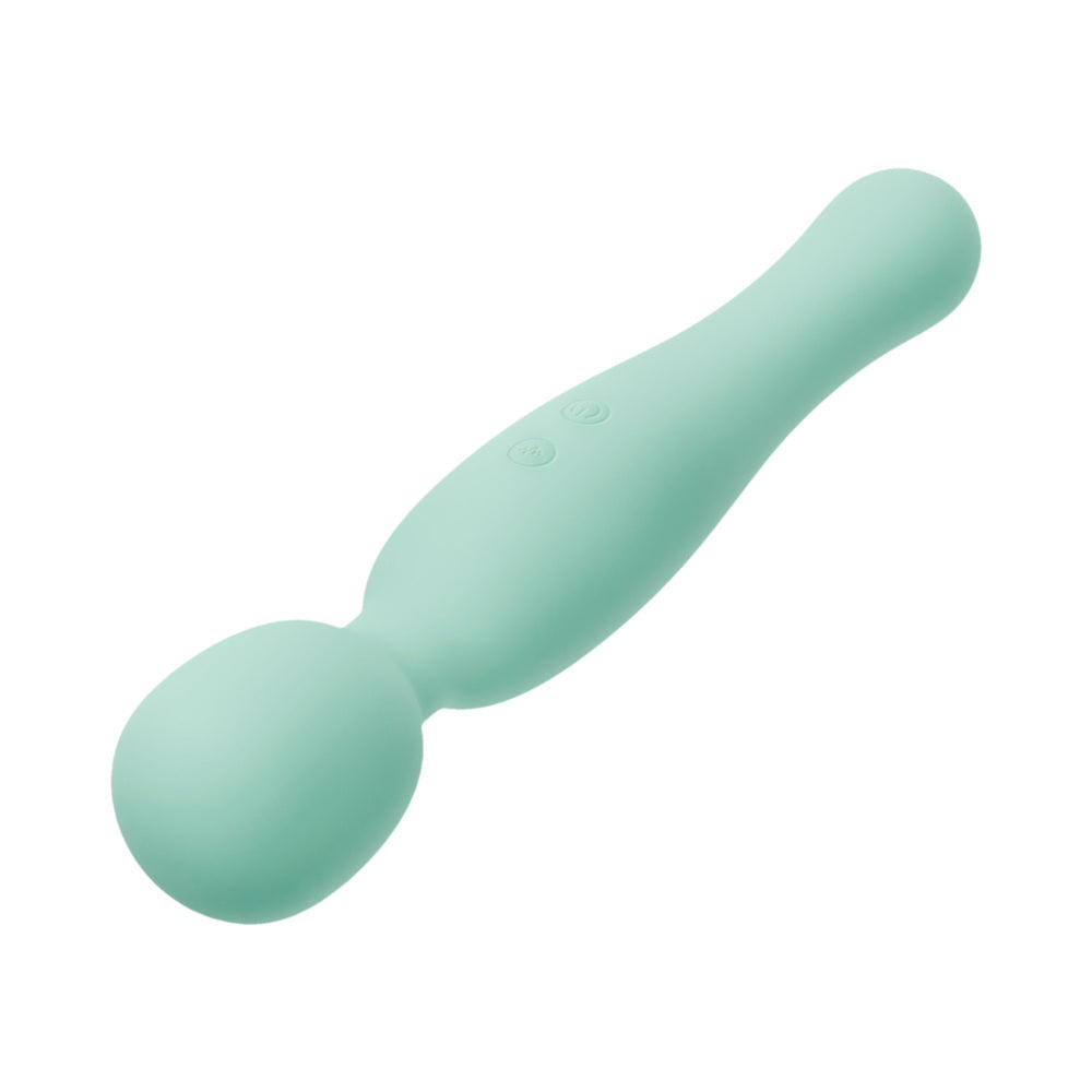 Blush Collection Amelia Massage Wand Seafoam in soft seafoam color, featuring double-ended design for versatile pleasure.