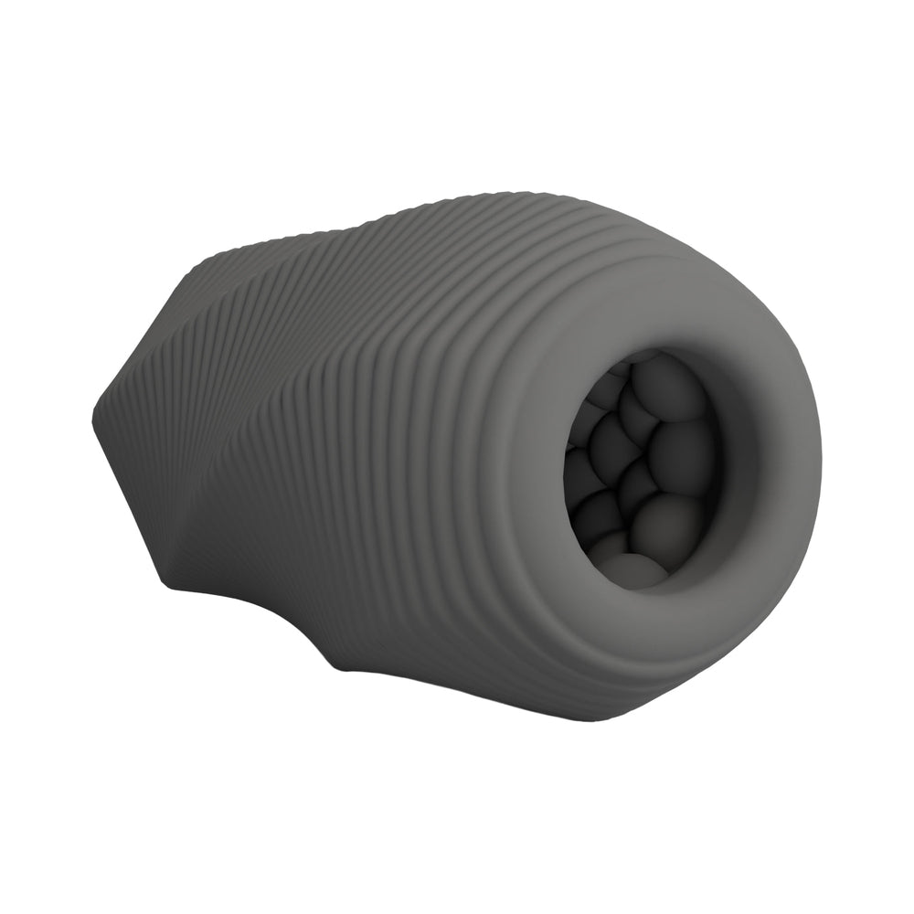 Screaming O Safety Jackits Masturbation Sleeve Grey featuring textured design and cushioned interior.
