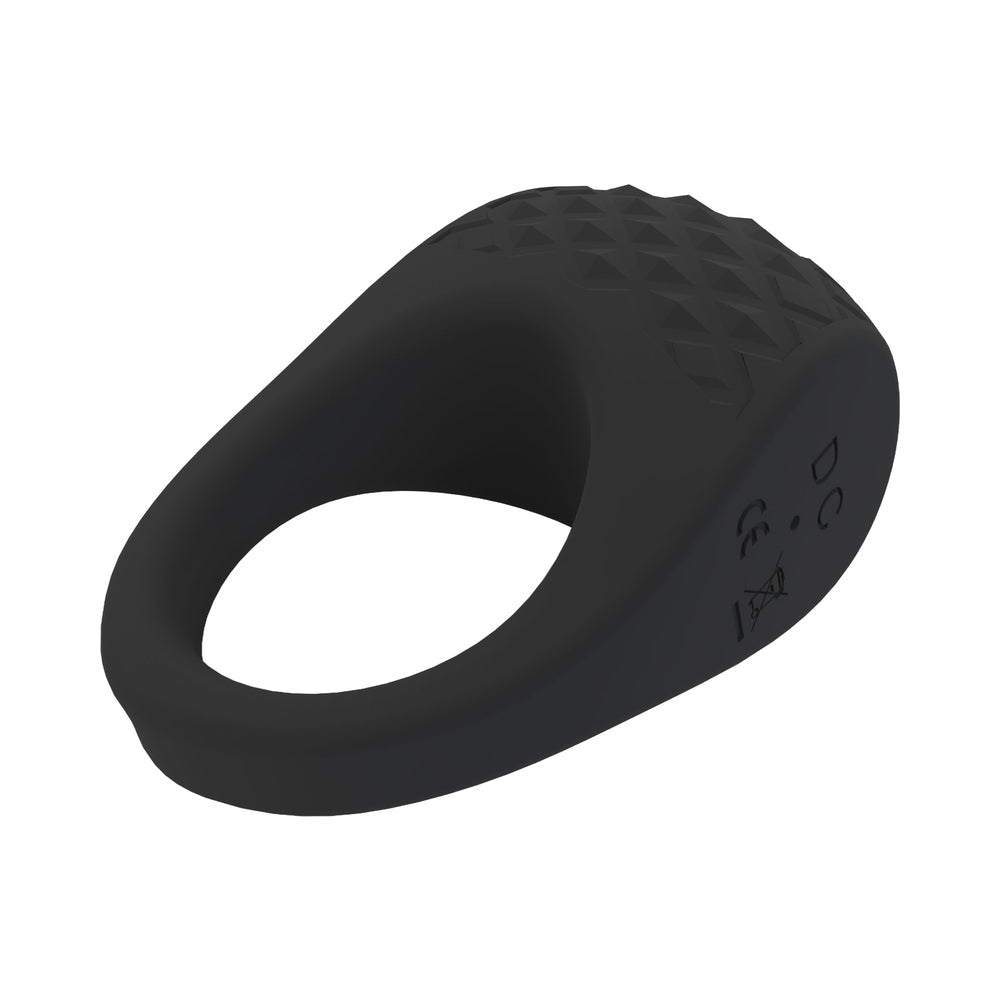 Screaming O Big O Pro Blaster Vibrating Ring Black made of silicone with textured surface for enhanced couples play.
