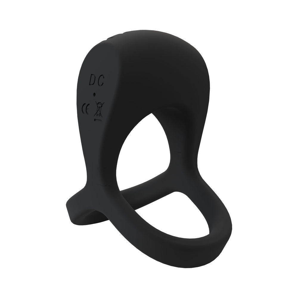 Screaming O Big O Pro Strapped Vibrating Cock Ring Black showcasing premium silicone design and ergonomic straps.