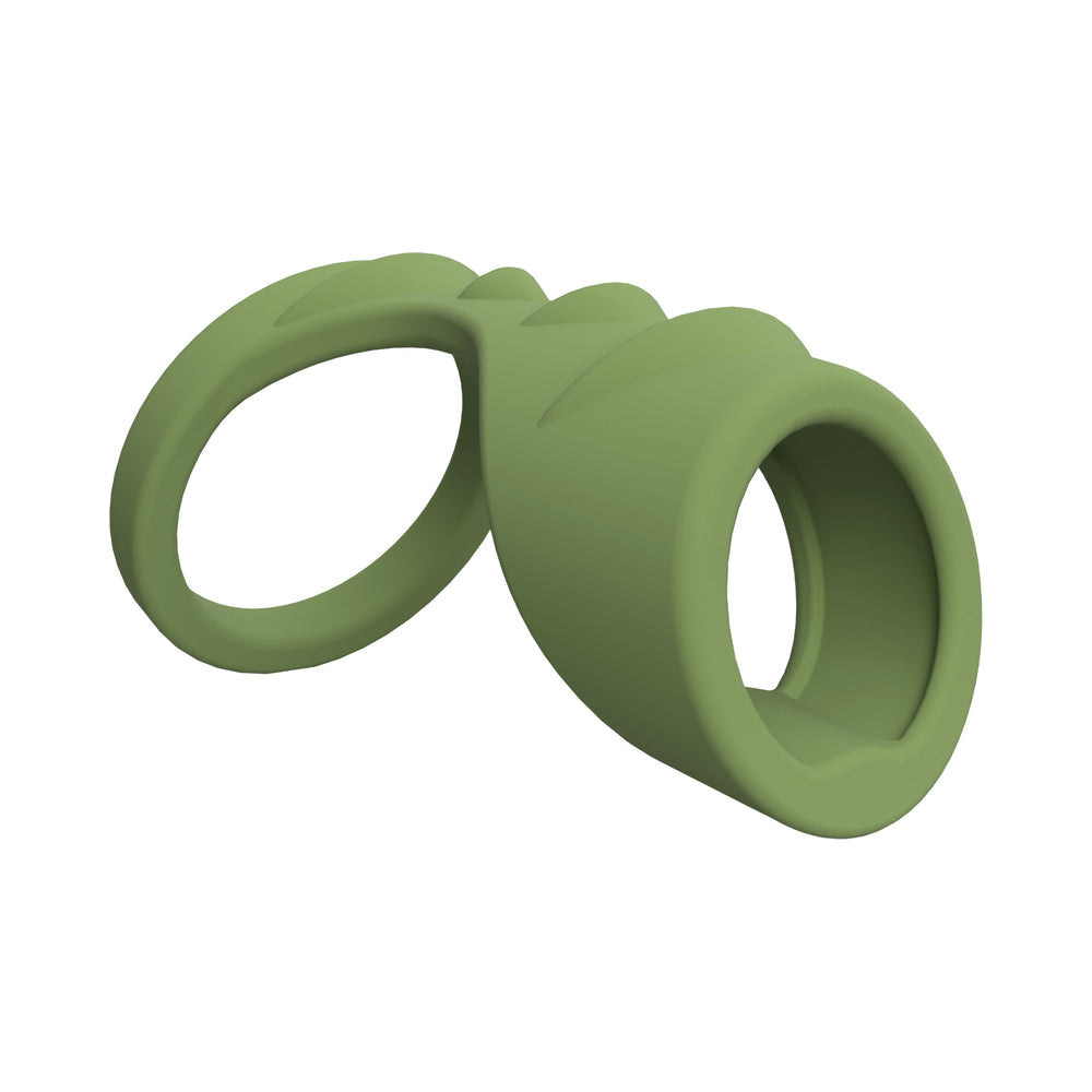 Screamin' Dragon Forest Dragon G-spot Texture Ring Green, a textured wearable for mutual pleasure.