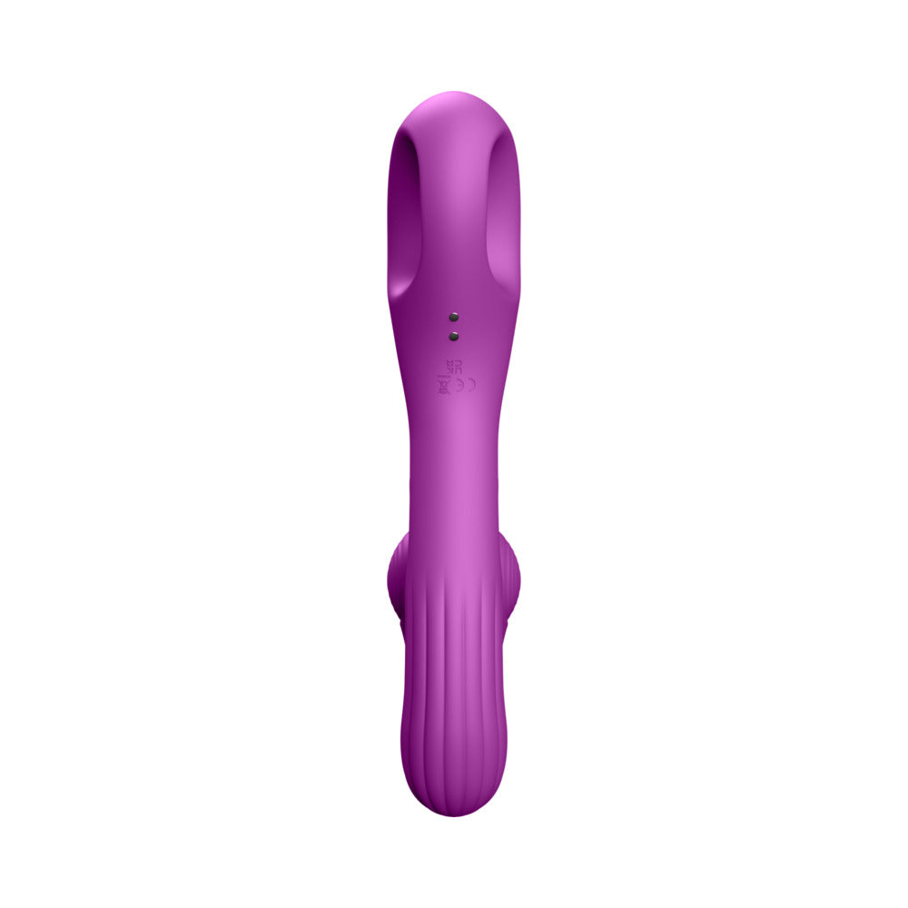 Luv Inc RV81 Rolling Rabbit Vibrator in vibrant purple color, designed for dual stimulation and uninterrupted pleasure.