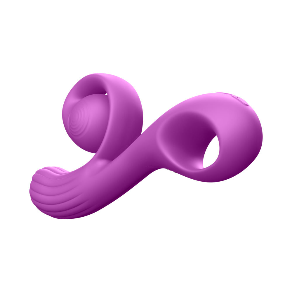 Luv Inc RV81 Rolling Rabbit Vibrator in vibrant purple with ergonomic design for dual stimulation.