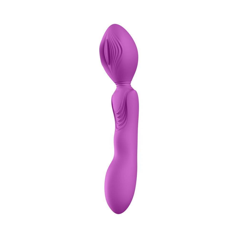 Luv Inc GW89 Double-Ended Grinder Wand Purple with unique grinding head and curved G-spot stimulator.