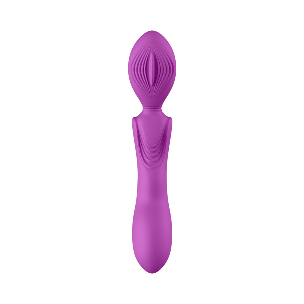 Luv Inc GW89 Double-Ended Grinder Wand Purple with unique grinding head and curved G-spot stimulator.