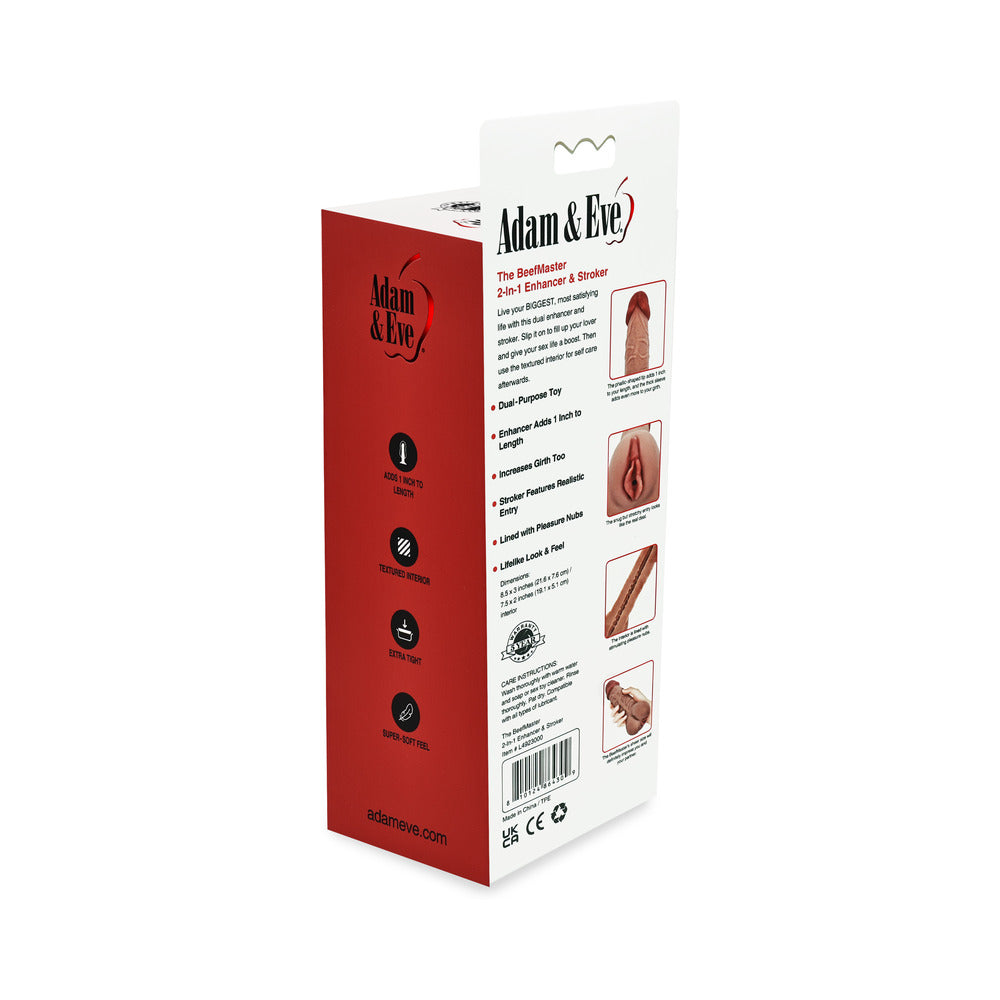 Adam & Eve The Beefmaster 2-in-1 Enhancer and Stroker - Image 8