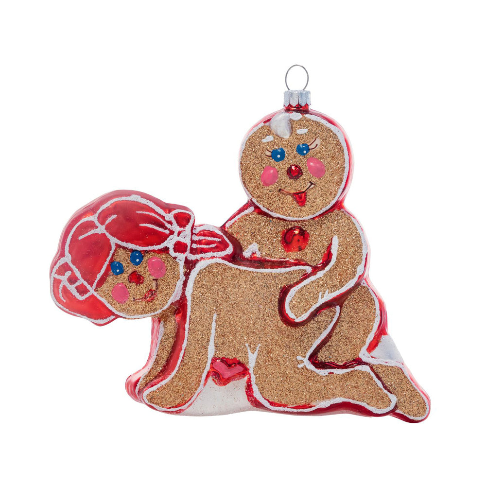 Cheeky Pornament Ginger Style Christmas Ornament in playful gingerbread design for adult holiday decor.