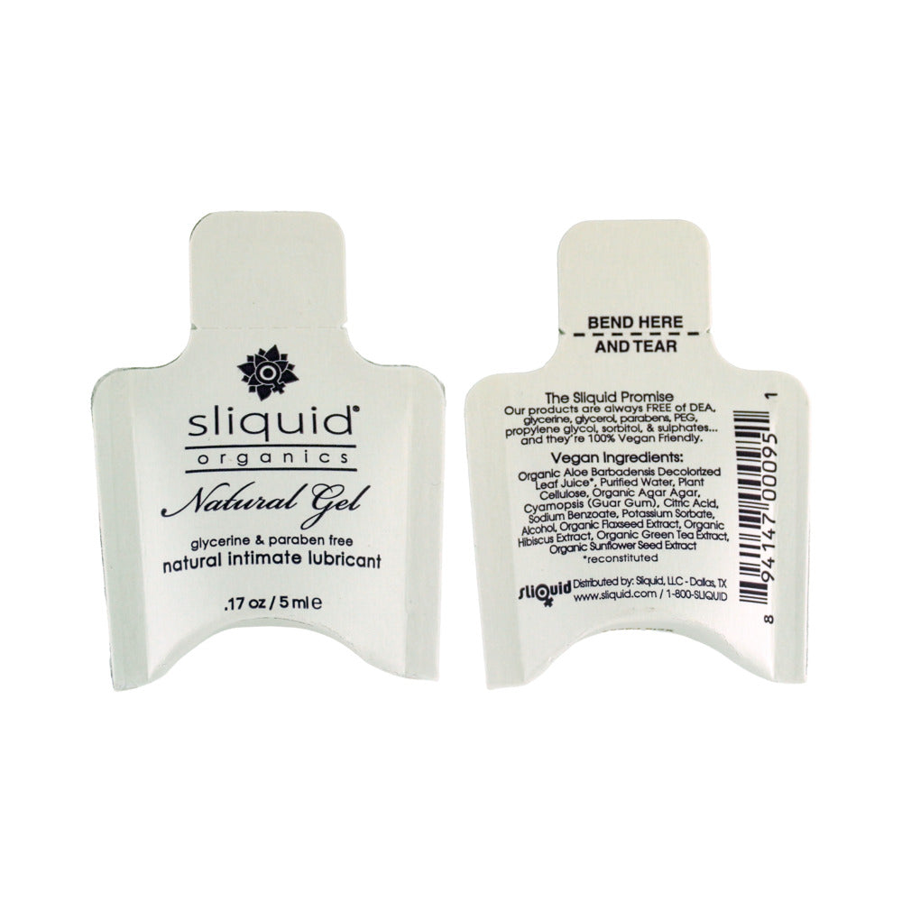 Sliquid Organics Natural Gel Lube Pillow Packs 0.17 Oz
