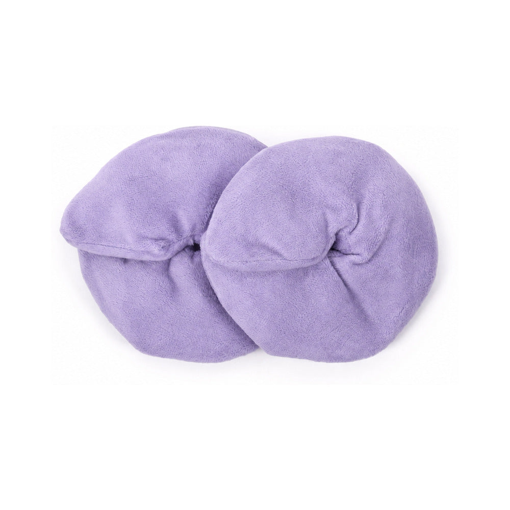 Uva Hot & Cold Breast Compresses in soft purple fabric for soothing breast care during nursing or pumping.