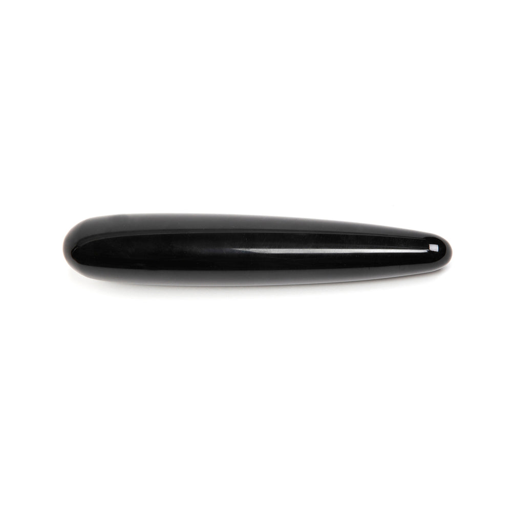 Chakrubs Xaga Slim Non-Phallic Dildo in sleek black design, ideal for internal pleasure.
