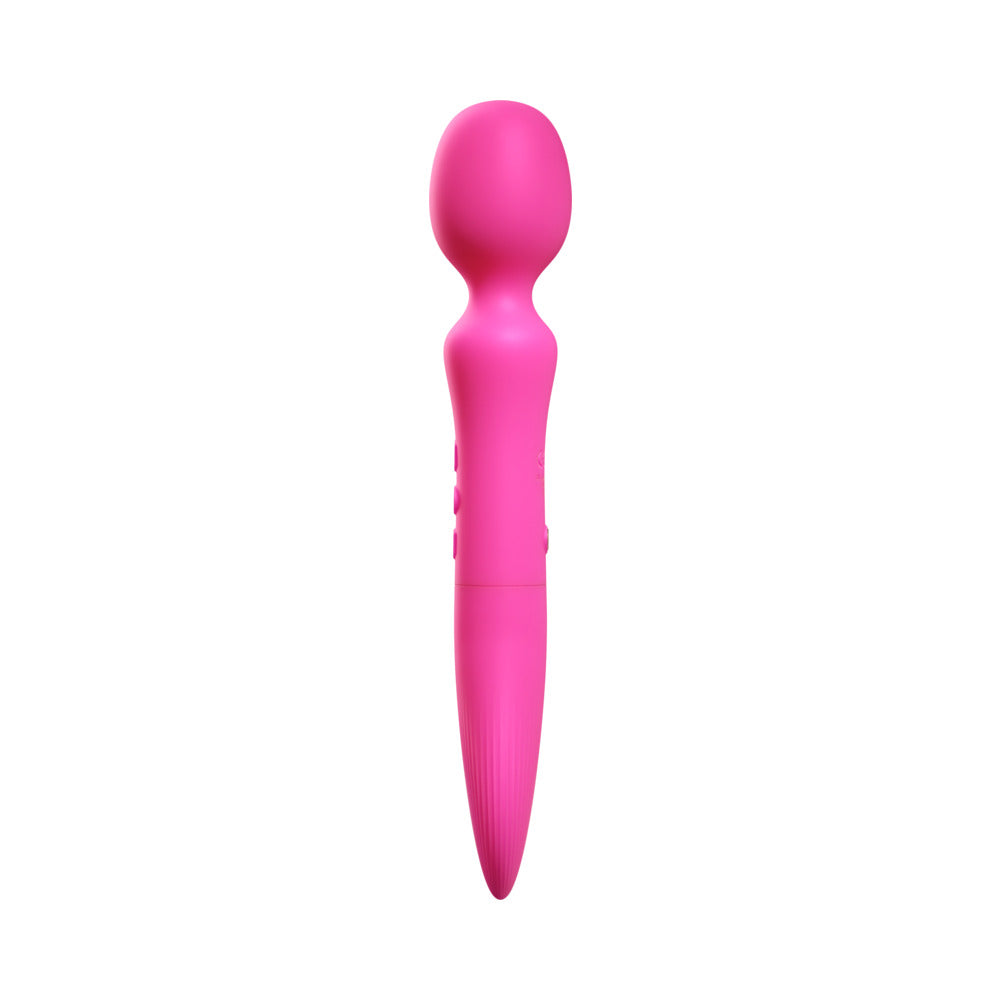 FemmeFunn Solia Wand Massager Pink in a sleek, feminine design for relaxation and intimate pleasure.