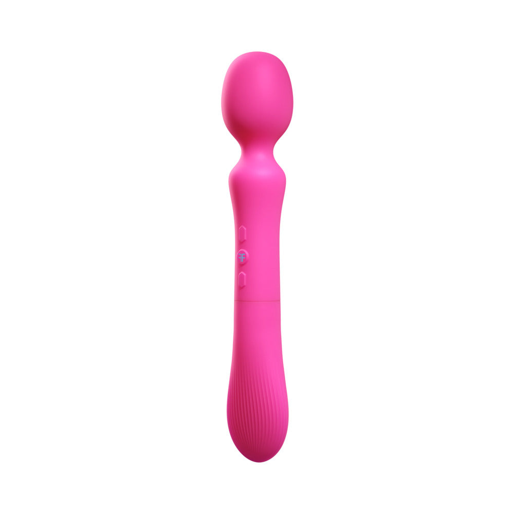FemmeFunn Solia Wand Massager Pink on a white background, designed for soothing full-body relaxation and intimate pleasure.
