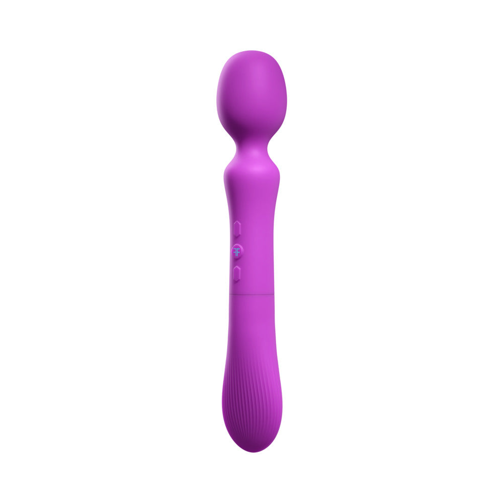 FemmeFunn Solia Wand Massager Purple featured in a sleek design with ergonomic controls and a vibrant purple finish.