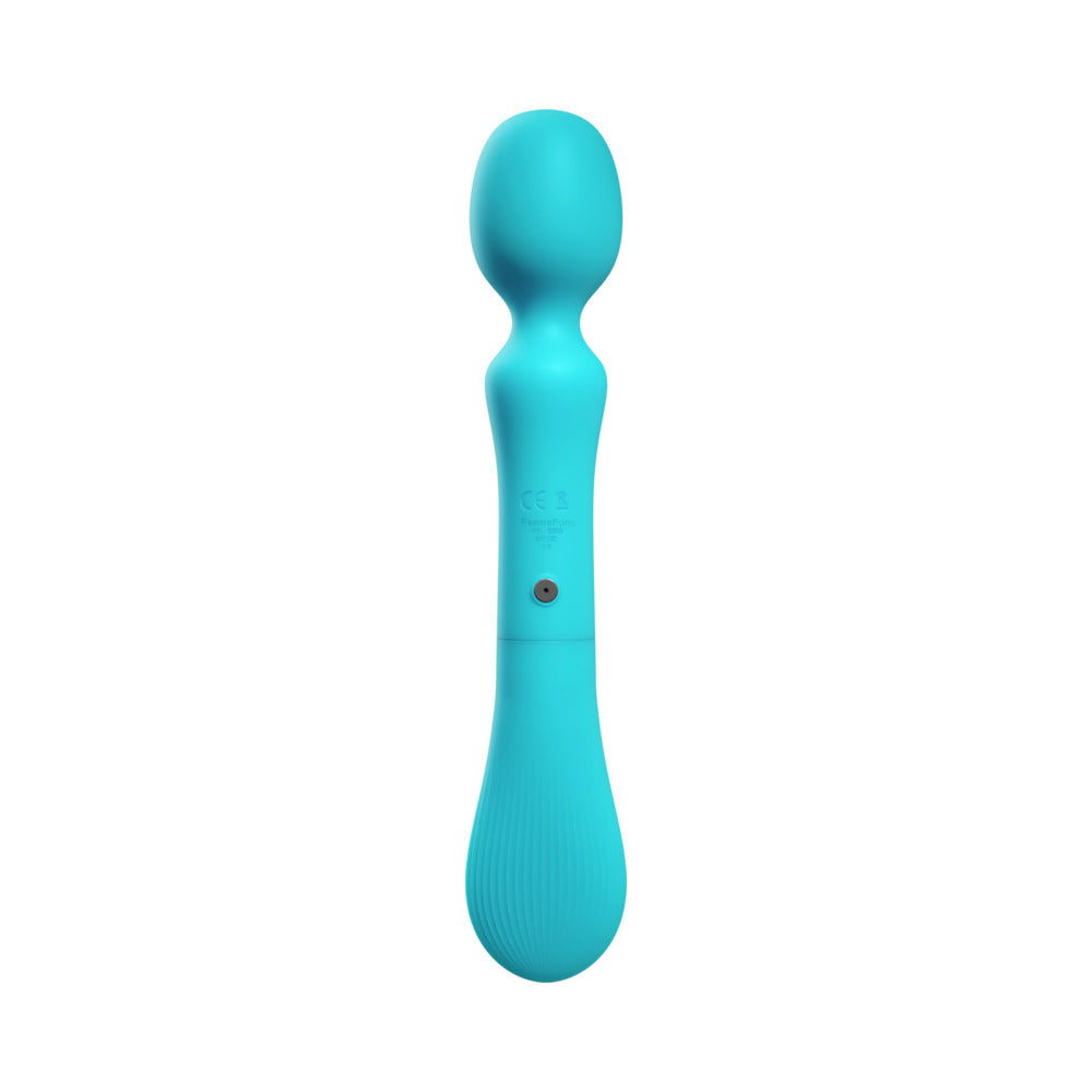 FemmeFunn Solia Wand Massager Turquoise featuring a sleek design for versatile full-body relaxation.