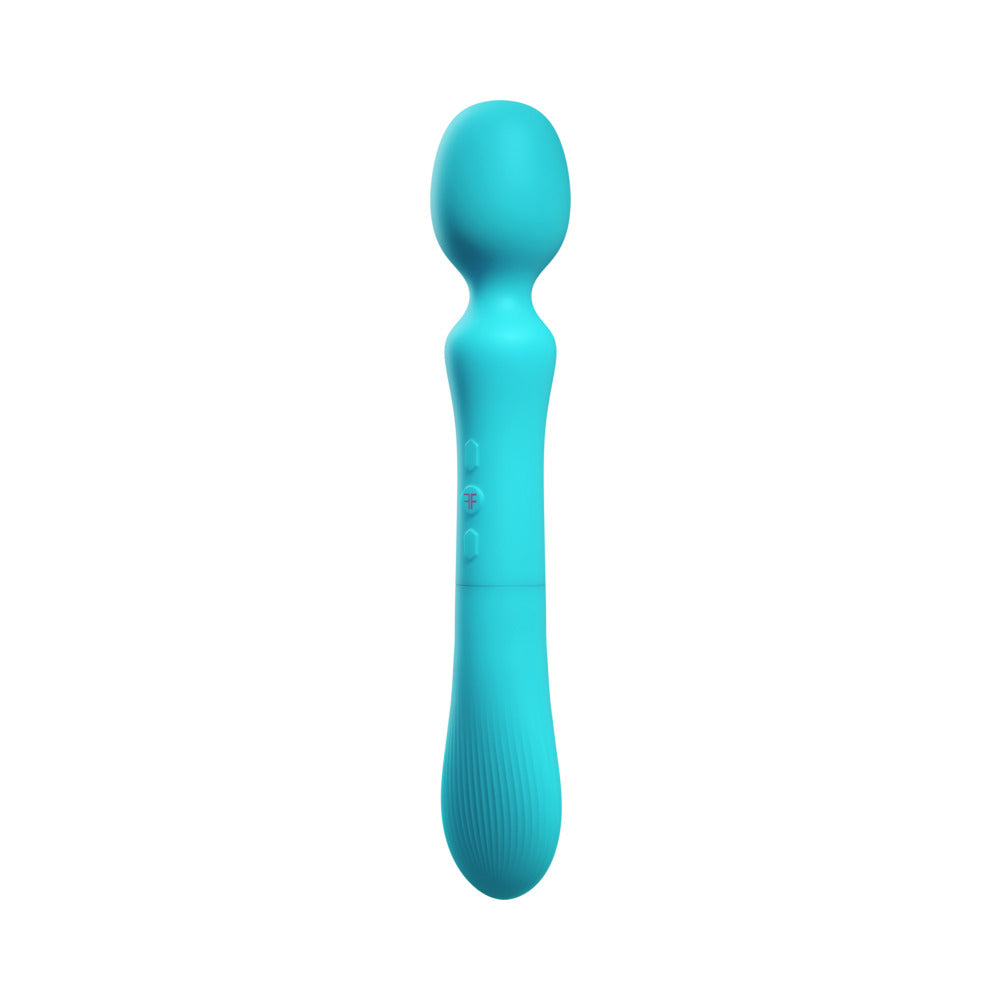 FemmeFunn Solia Wand Massager Turquoise with ergonomic design for targeted relaxation and stimulation.