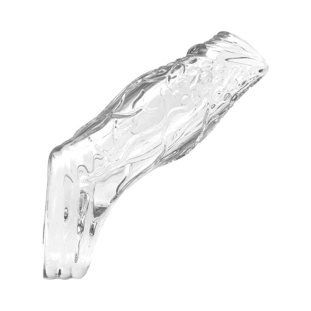 Nasstoys Magic Dual Penis Sleeve Kit Clear transparent textured sleeve for enhanced intimate experiences.