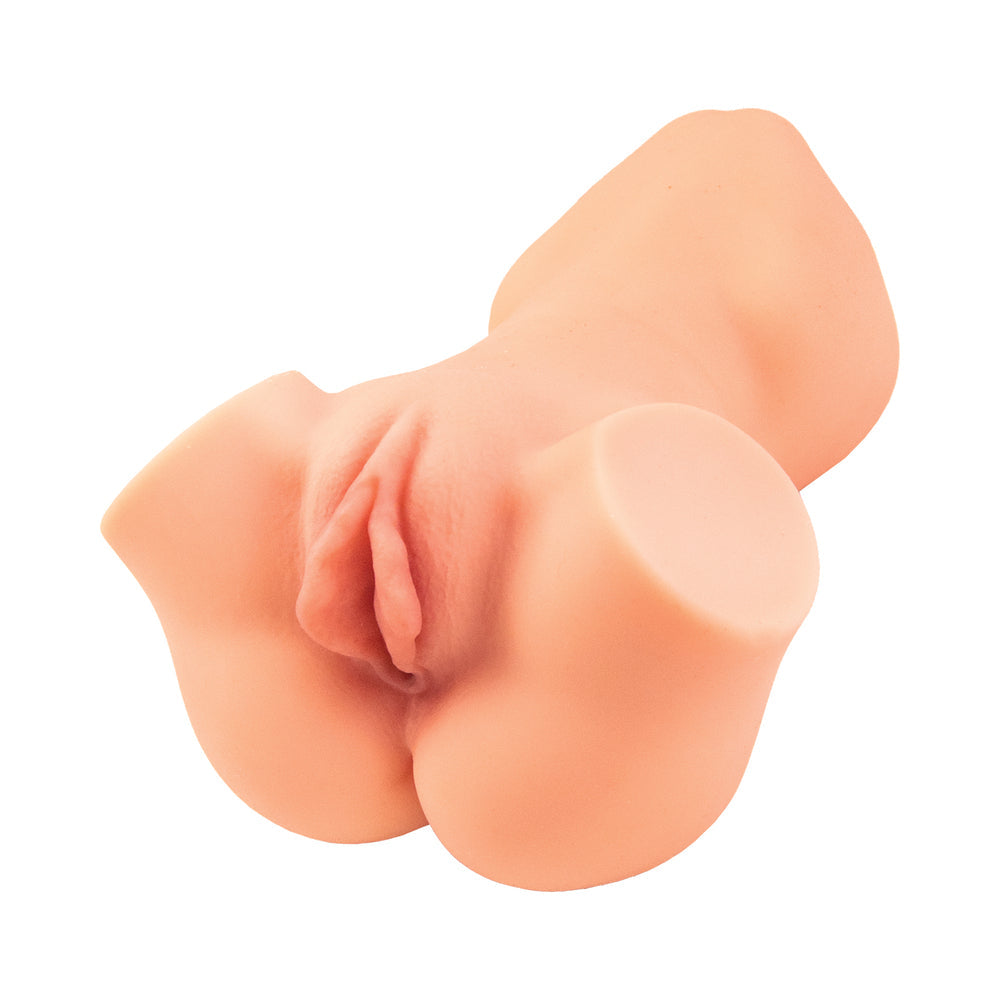 Nasstoys Dream-gasm Masturbator Cheerleader 1 Beige handheld masturbator with realistic openings.