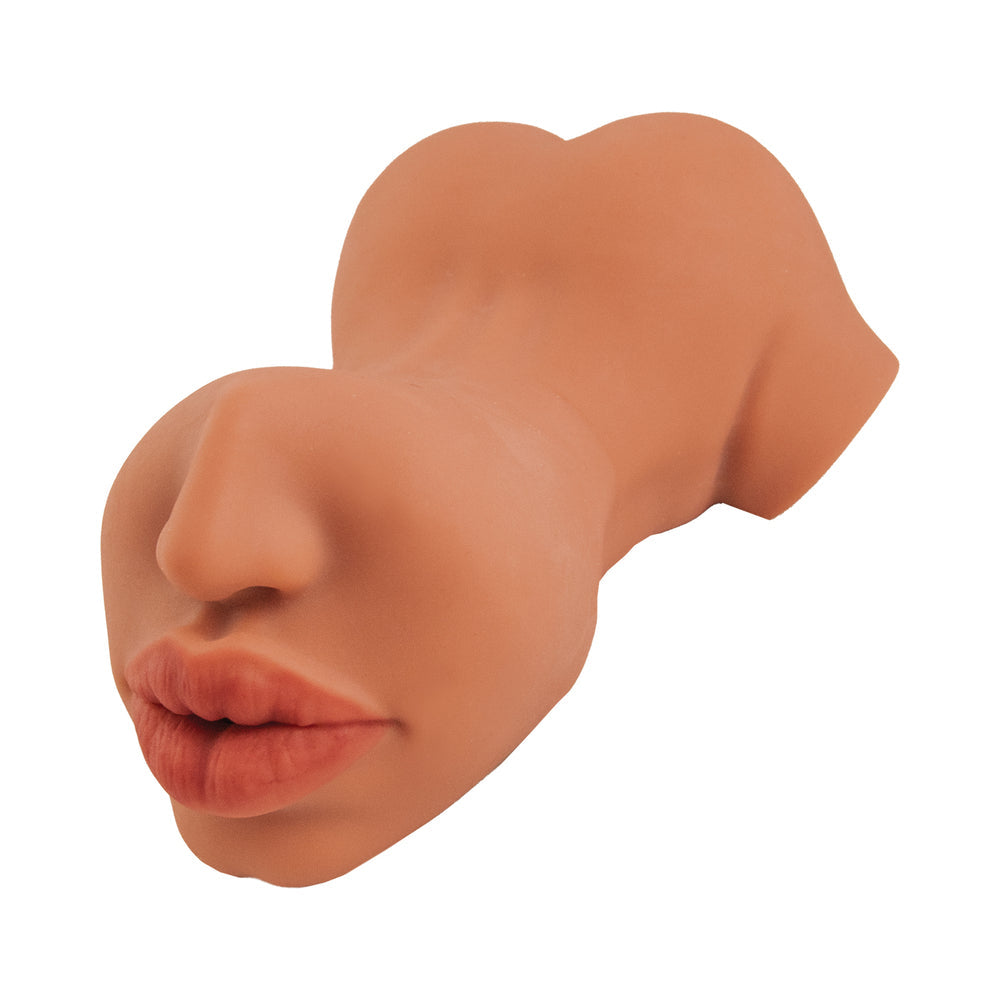 Dream-gasm Masturbator Cheerleader 1 Brown with realistic mouth and facial features for varied sensations.