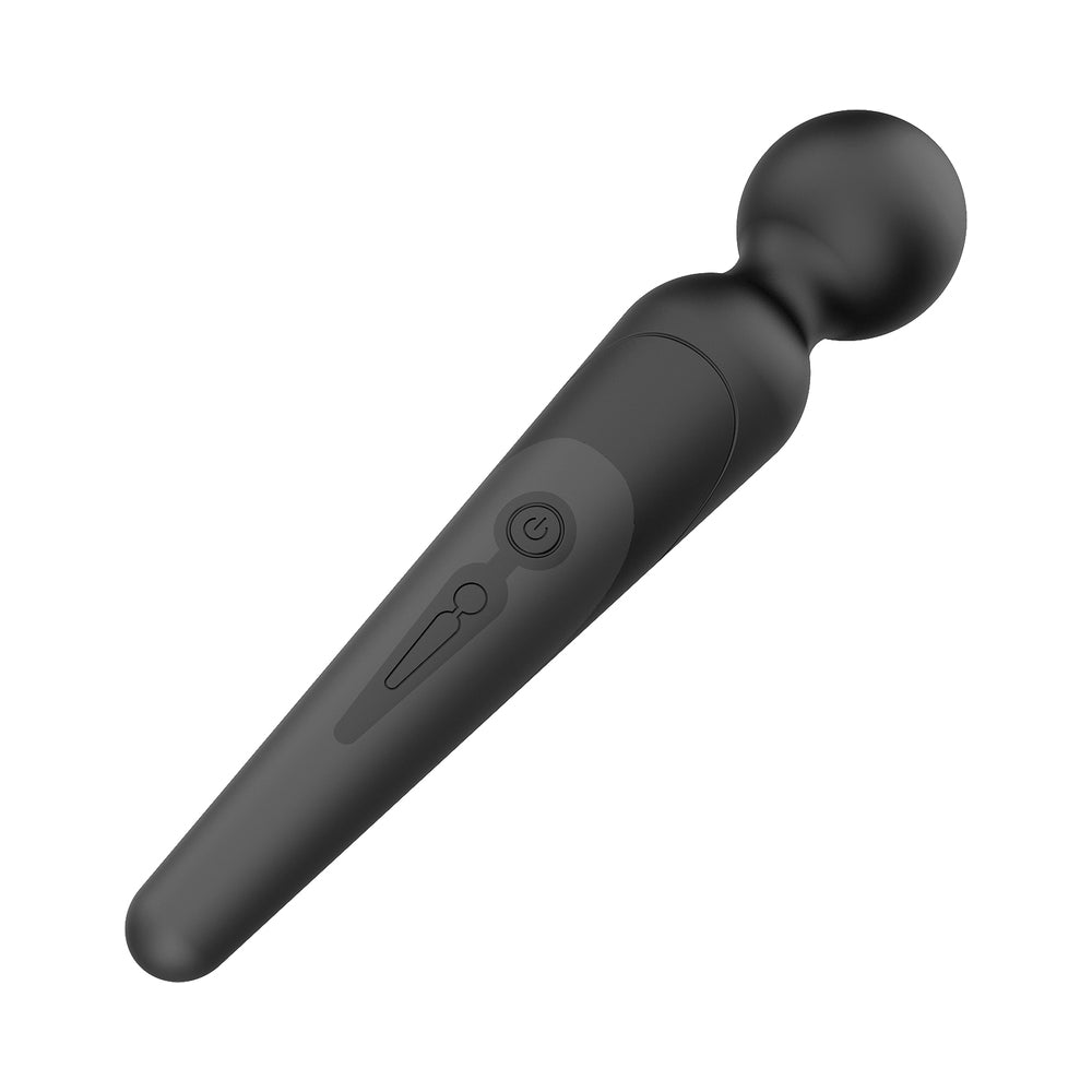 Amazing Wizwand Rechargeable Wand Massager Black, a powerful and quiet wand massager with silicone head.