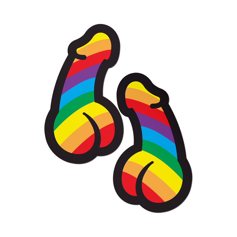 Pastease Penis Pride Pasties Rainbow in vibrant, colorful phallic design celebrating Pride.