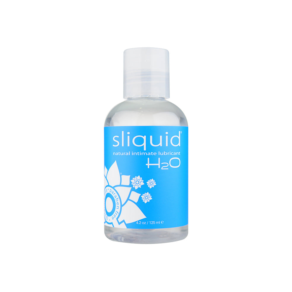 Sliquid Naturals H2O Intimate Lubricant 4.2 Oz bottle on a white background.