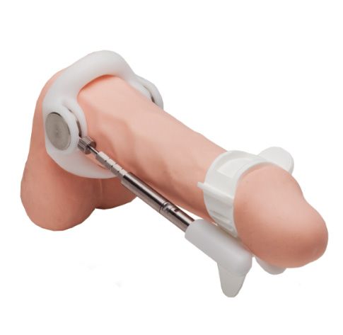 Jes-Extender Original Standard Penis Extender showing its adjustable design for traction-based enhancement.