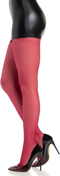 Leg Avenue Sheer to Waist Support Pantyhose Burgundy worn with high heels, showcasing a smooth and flattering leg appearance.