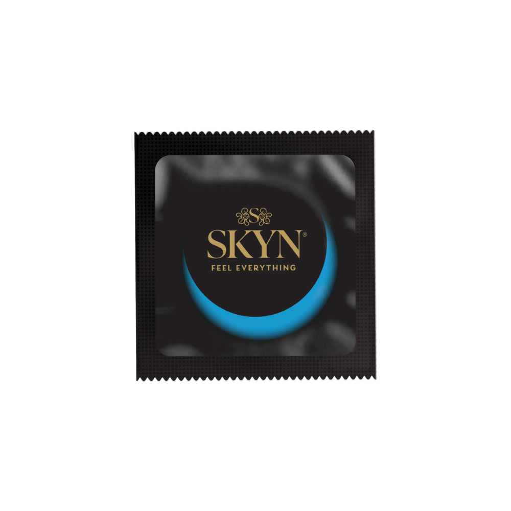 Lifestyles Skyn Selection Non-latex Condoms 12-pack featuring SKYN Feel Everything packaging.