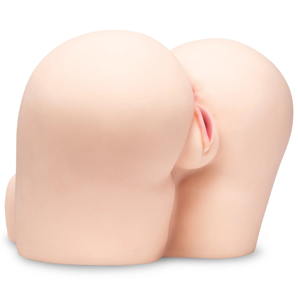 Stroke-x Doggystyle Pussy & Ass Masturbator Cream realistic stroker with dual-entry points for intimate pleasure.