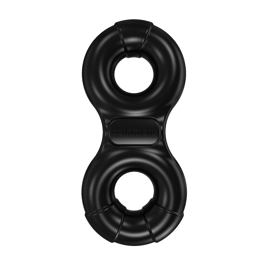 Bathmate Vibe Ring Eight Vibrating Cock Ring in black, designed for enhanced stimulation and secure fit.