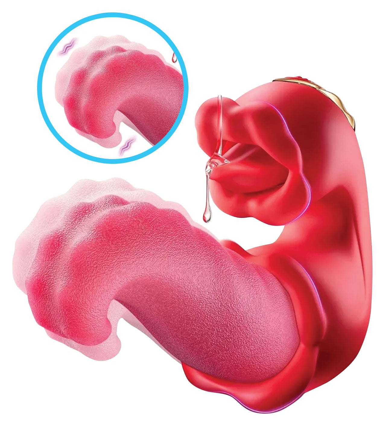 Wet Smooches Mouth Licking Tongue Vibrator showcasing its ergonomic design and innovative dual stimulation features.