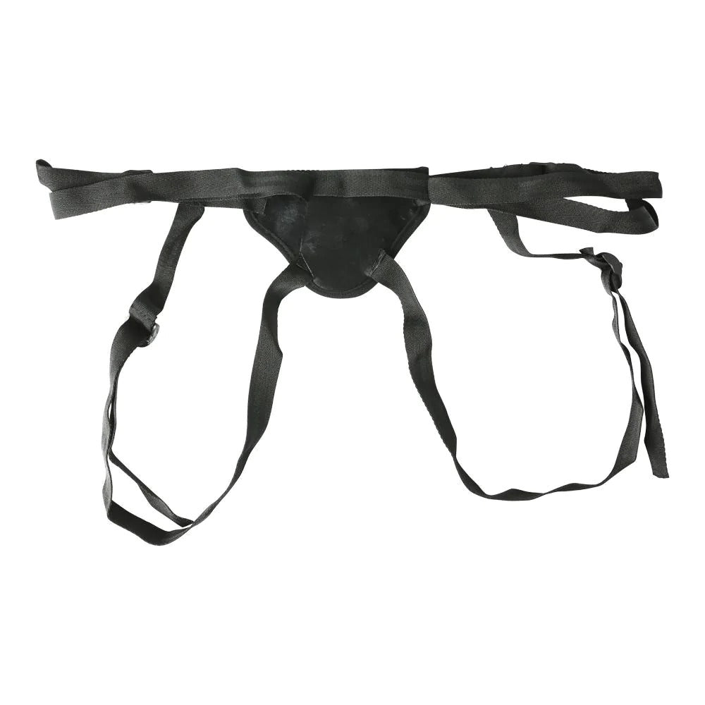 Sportsheets Phoenix Adjustable Strap-On Harness Red shown with adjustable straps for versatile use.