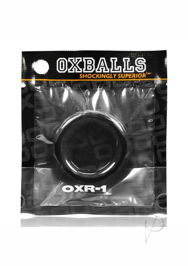 Oxballs OXR-1 Jelly Cock Ring Black packaging showing the sleek design for enhanced performance.