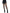 Leg Avenue Cracked Fishnet Tights One Size Black worn with a leather dress and black boots, showcasing a stylish look.