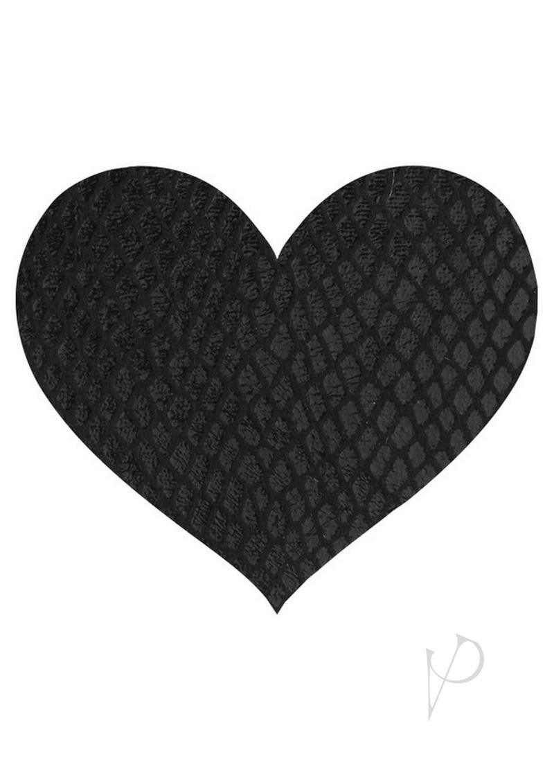 Peekaboo Classic Black Hearts Pasties in a sleek black heart design, perfect for discreet coverage and playful style.