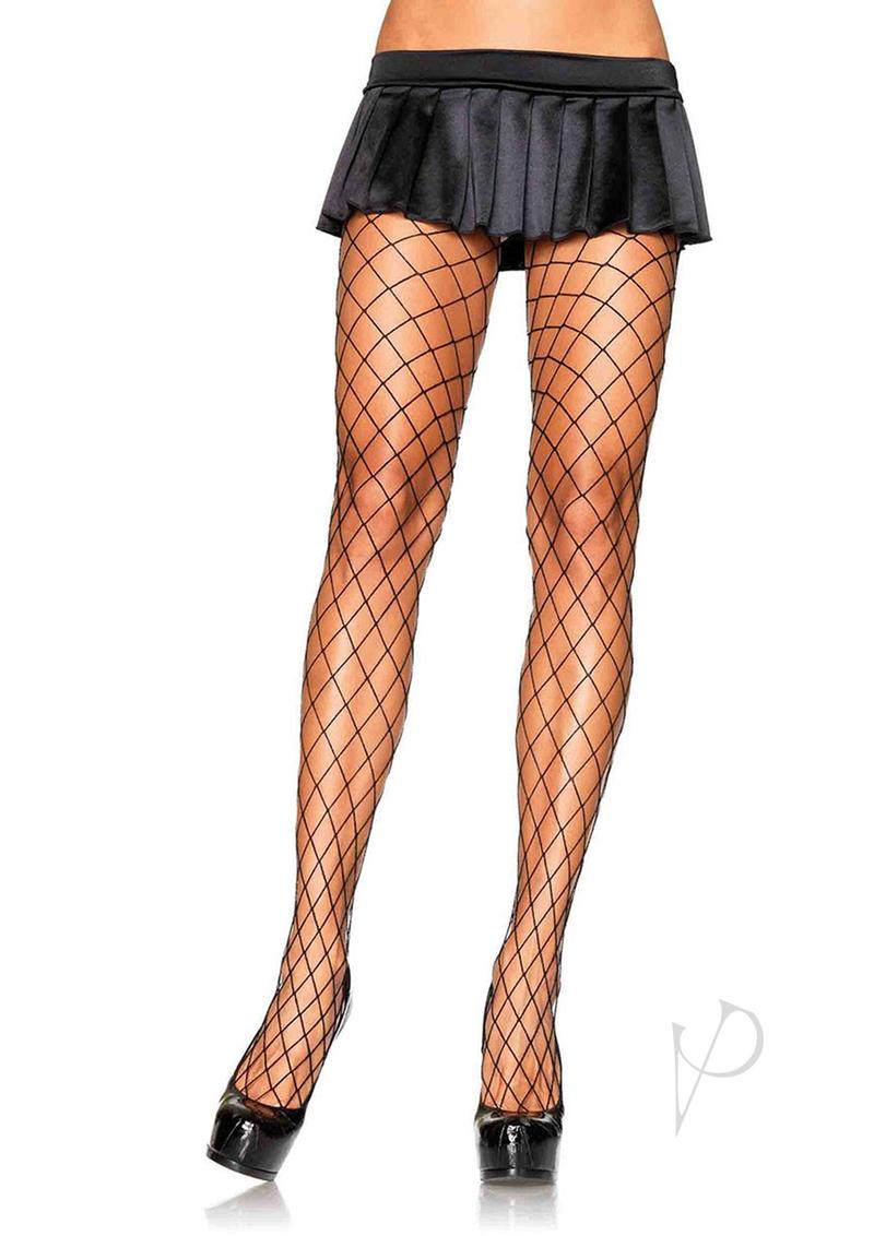 Leg Avenue Spandex Diamond Pantyhose One Size Black