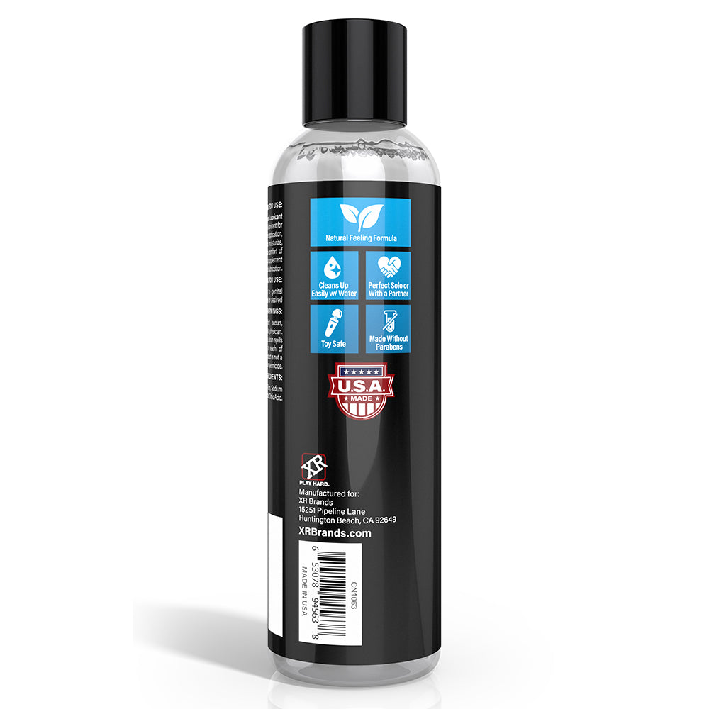 Jock Premium Water-based Lubricant 8 Oz bottle showing natural feeling formula and product features.