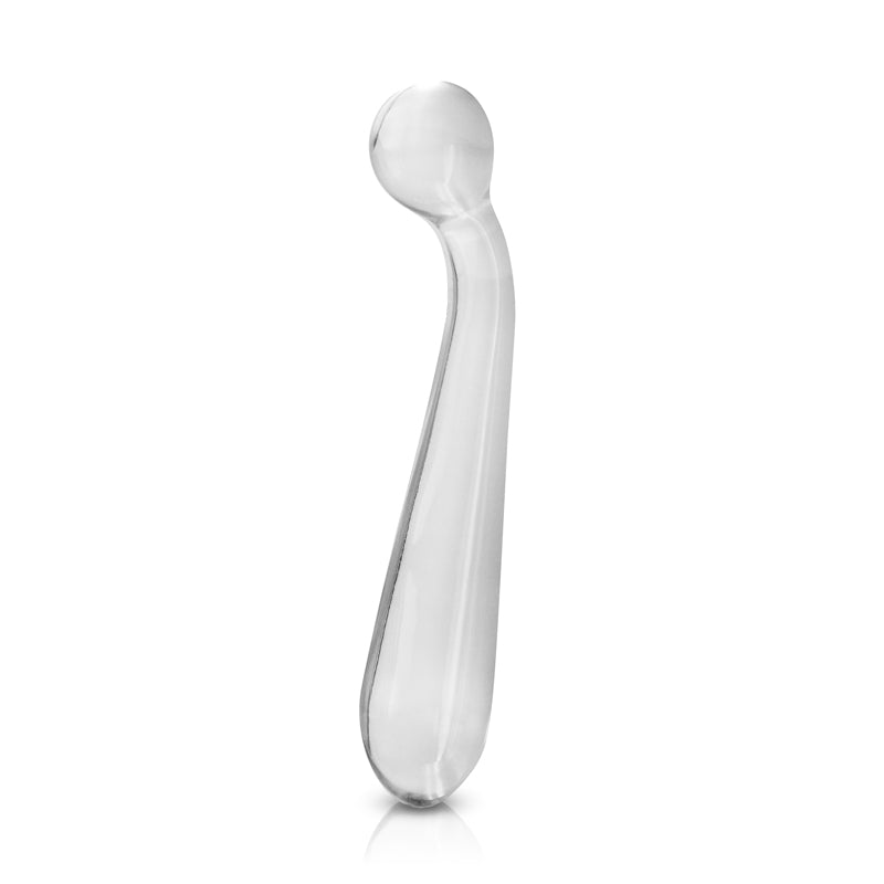 NS Novelties Crystal Glass G Spot Wand Clear showcasing its elegant and smooth design for targeted pleasure.