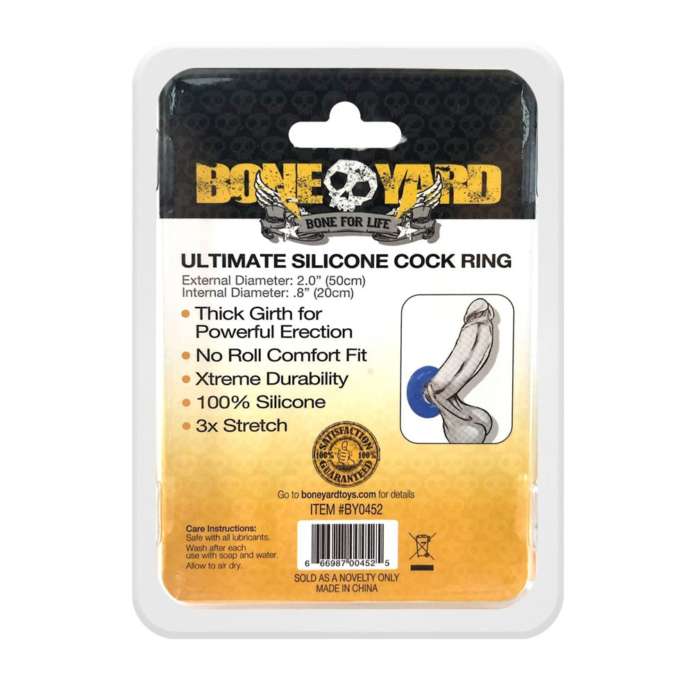 Boneyard Ultimate Silicone Cock Ring Blue - Image 2