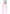 Leg Avenue Athlete Thigh High 3 Stripe Top Light Pink worn with a denim skirt, showcasing sporty retro fashion.