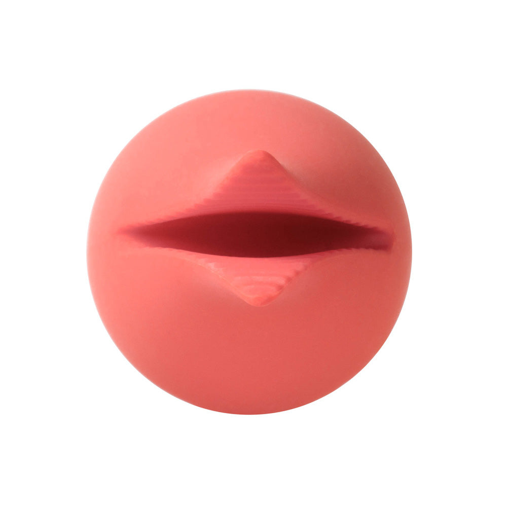 Svakom Siren Dual Ended Clitoral Vibrator Coral close-up view of the unique double-tongued tip.