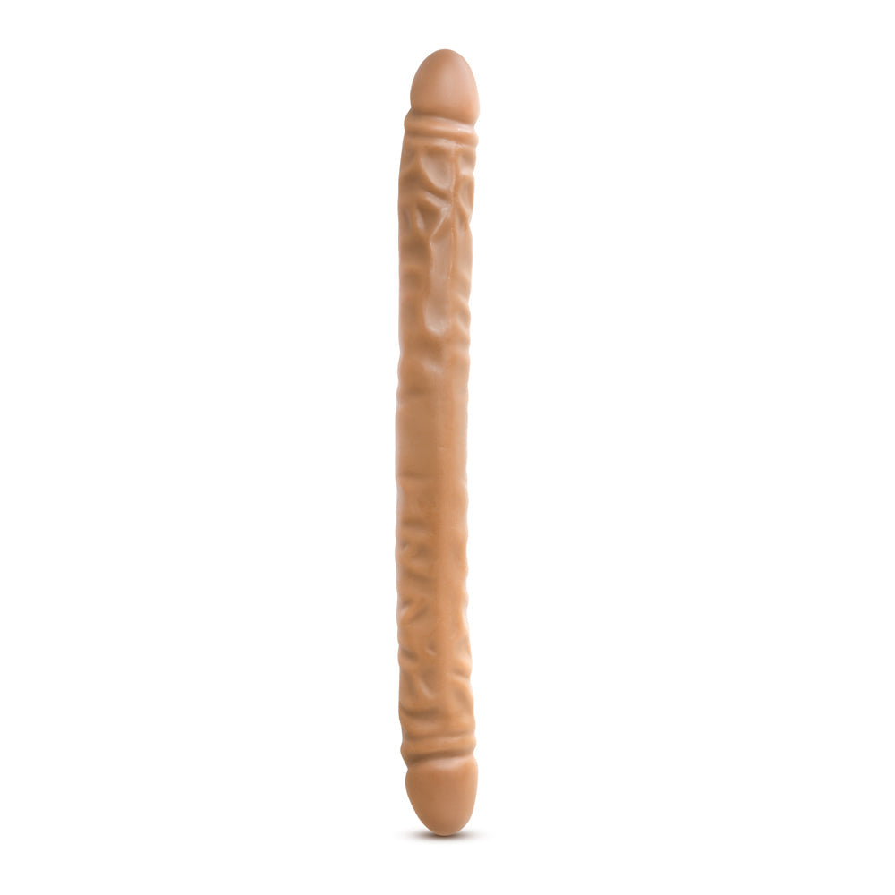 Dr Skin 18 inches Double Dildo Tan, realistic extra-long double dildo for versatile positioning and play.