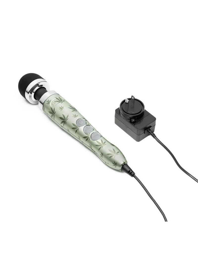 Doxy Die Cast 3 Wand Plug-In Wand Massager Cannabis Pattern with charging plug