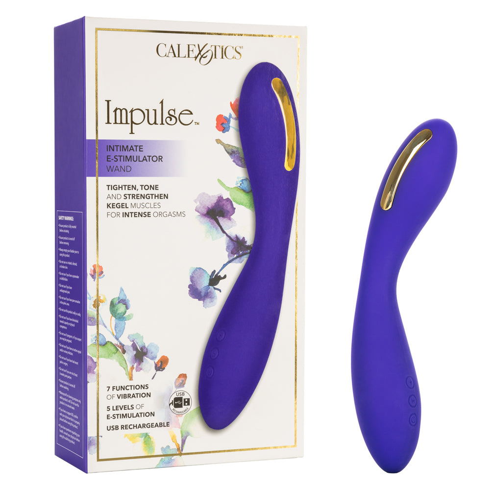 Impulse Intimate E-stimulator Wand showcasing its sleek design and features for enhanced pleasure and stimulation.